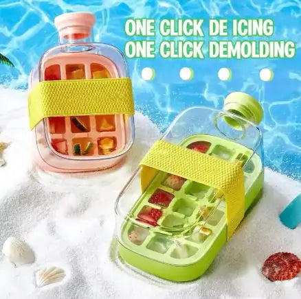 Ice Maker Cup with Straw & Curling Mold