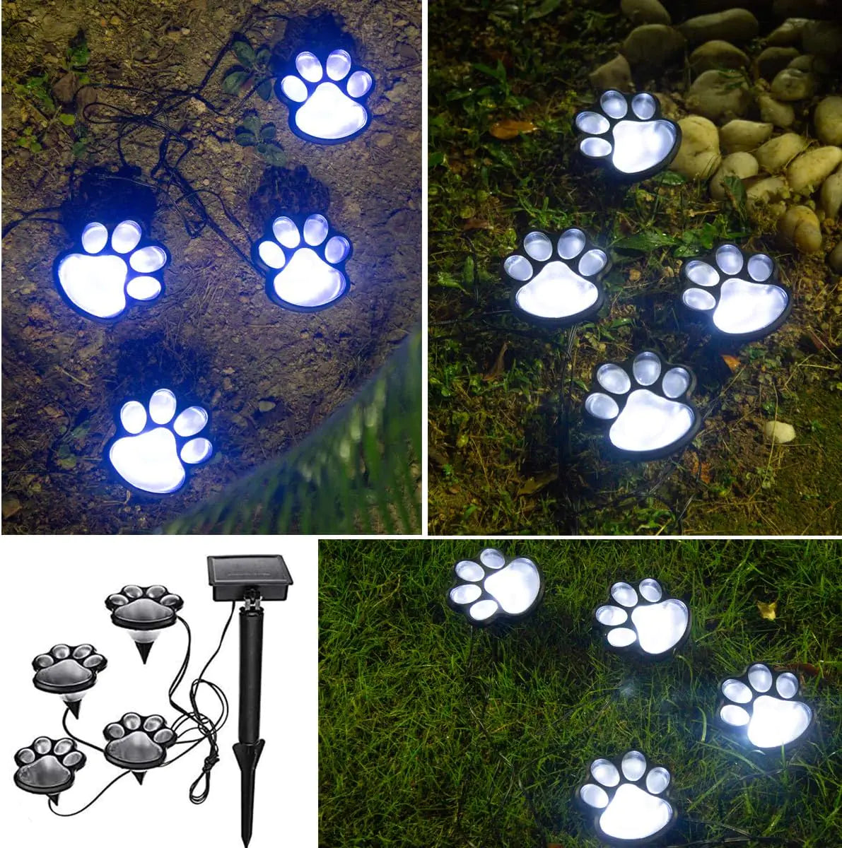 Moderndition ™ - Paw Print Solar Lights