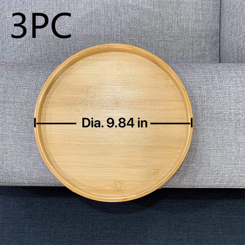 Moderndition™ - Foldable Round Bamboo Storage Tray with Legs