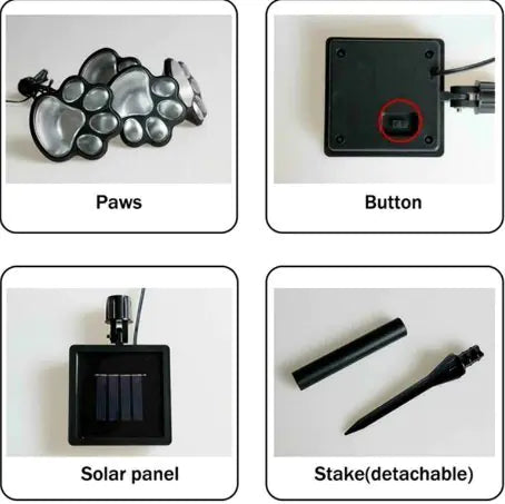 Moderndition ™ - Paw Print Solar Lights