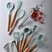 Moderndition™ - 12-Piece Silicone Kitchen Utensil Set with Wooden Handles