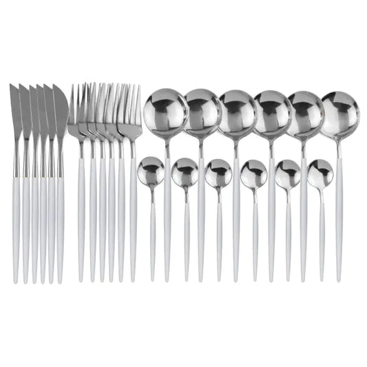 Moderndition ™ - Elegant 24-Piece Stainless Steel Cutlery