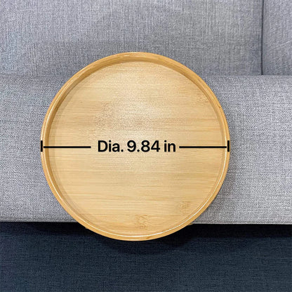 Moderndition™ - Foldable Round Bamboo Storage Tray with Legs